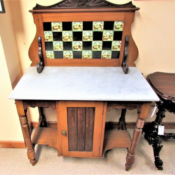 #Edwardian #washstand with marble top & tiled back  added, for price, info & photos please click on the link antiquesandfinefurniture.com/details.php?SD… #interiordesign #vintage #vintagehome #vintageshop #vintagefinds #antiques #antiquesinuk #antiquesireland #antiqueshop #antique #antiquesuk