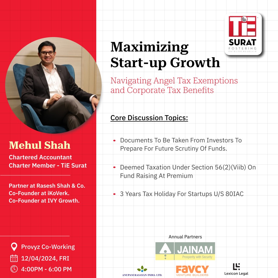 Happening Today Join us for an enlightening session on Maximizing Startup Growth: Navigating Angel Tax Exemptions and Corporate Tax Benefits. While registration is free, your participation is integral to the success of this event.…