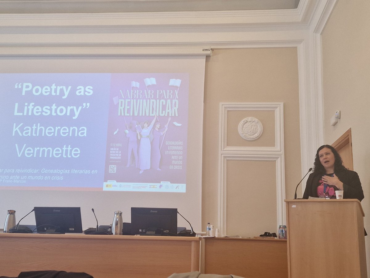 #KatherenaVermette gives us a reading of her poetry. Truly engaging! #NarrarParaReivindicar24