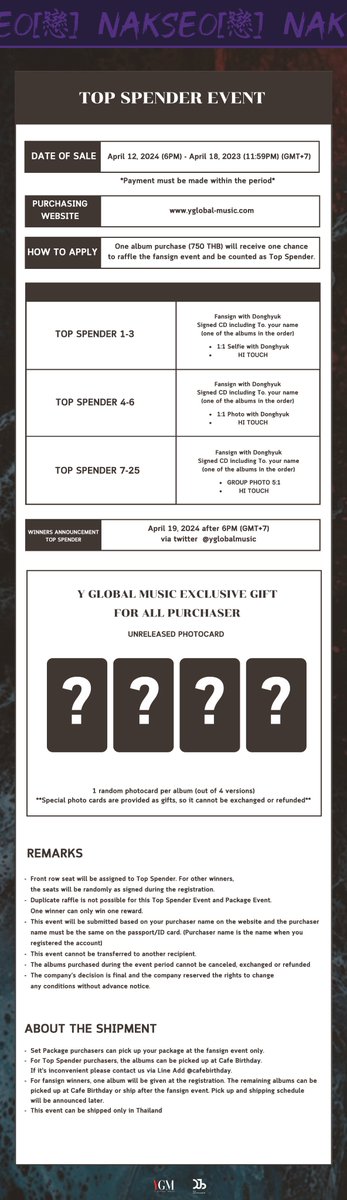 DK NAKSEO[戀] 1st Solo Album
Fansign Event in Bangkok
Y Global Music x DJB

iKONIC เตรียมตัวให้พร้อม แล้วไปพบกับ #DONGHYUK ได้ในวันที่ 21 เม.ย. 67 กับกิจกรรมแฟนไซน์สุดพิเศษ🦋

Date and Location✨️
🗓 วันที่ : 21 April 2024 (11:30AM)
📍 สถานที่ : DONKI MALL THONGLOR

⏰…