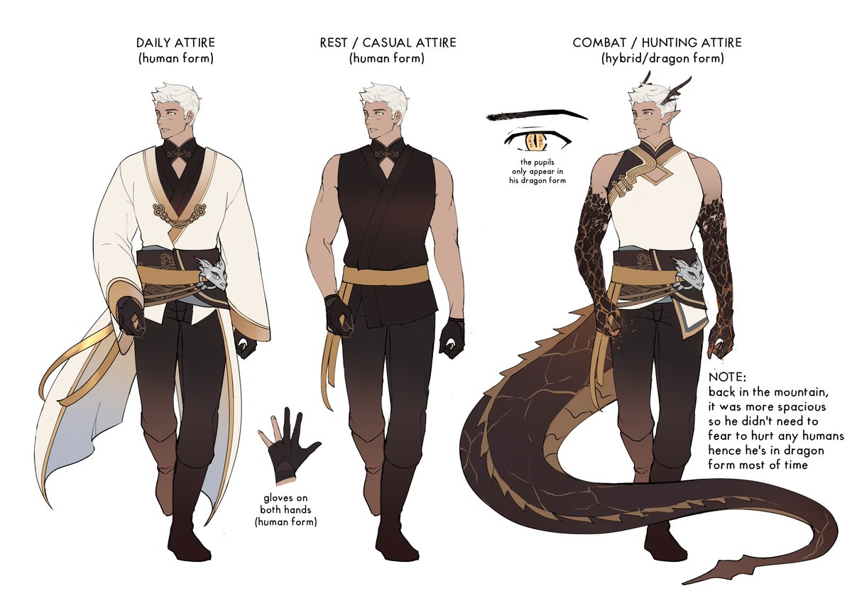 Revamping and redesigning my old oc Jahe! Now he's a dragon grandpa 👴