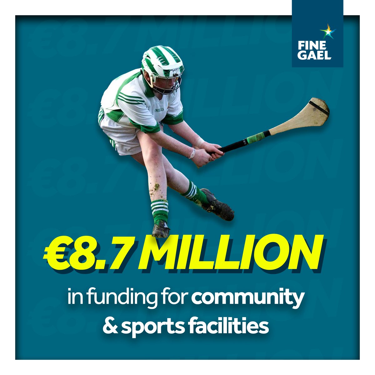 Fine Gael is building stronger communities with €8.7 million in funding for community and sports facilities across the country. This includes grants of up to €50,000 for the renovation and upgrade of community centres, parish halls, GAA clubhouses, youth facilities and more.