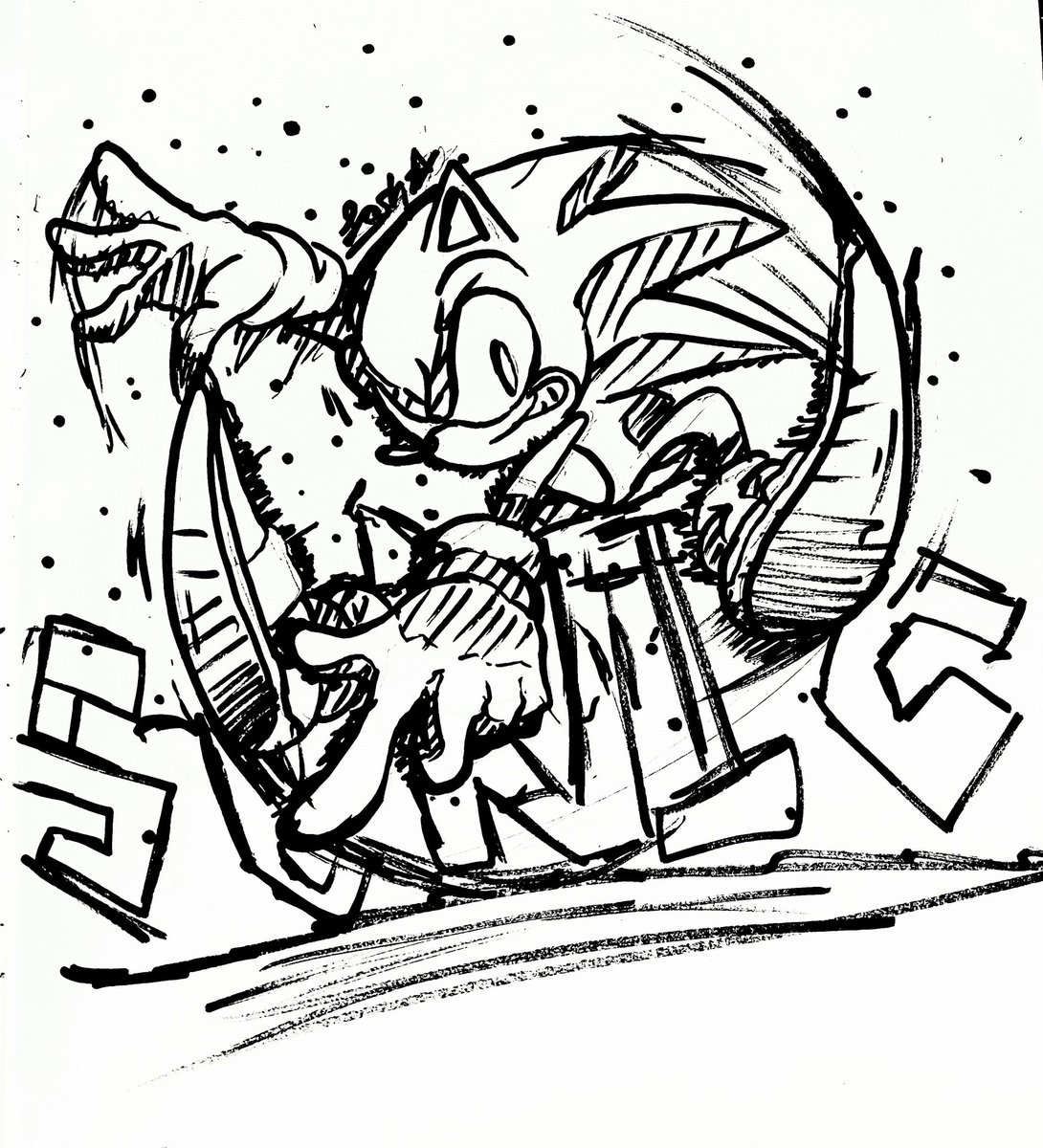 sonic i think 

#sonic #sonicthehedgehog #art #ink #SonicMovie3 #SonicFrontiers