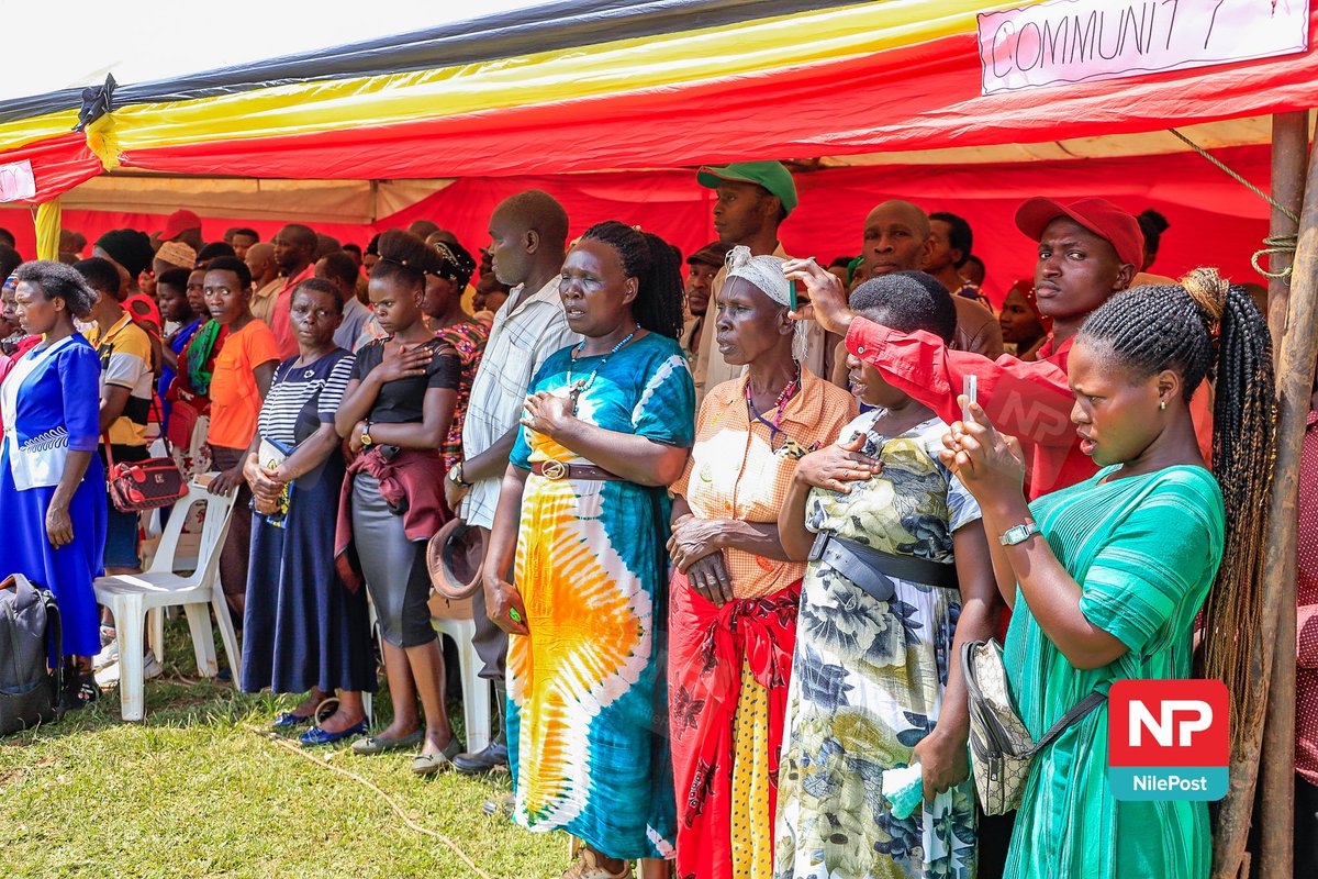 Prime Minister Rt. Hon. Robinah Nabbanja, together with Minister @LillianAber, have arrived in Lubita sub-county, Bududa District, to flag off the relocation of households in areas prone to landslides in the Mt. Elgon area. #NBSUpdates