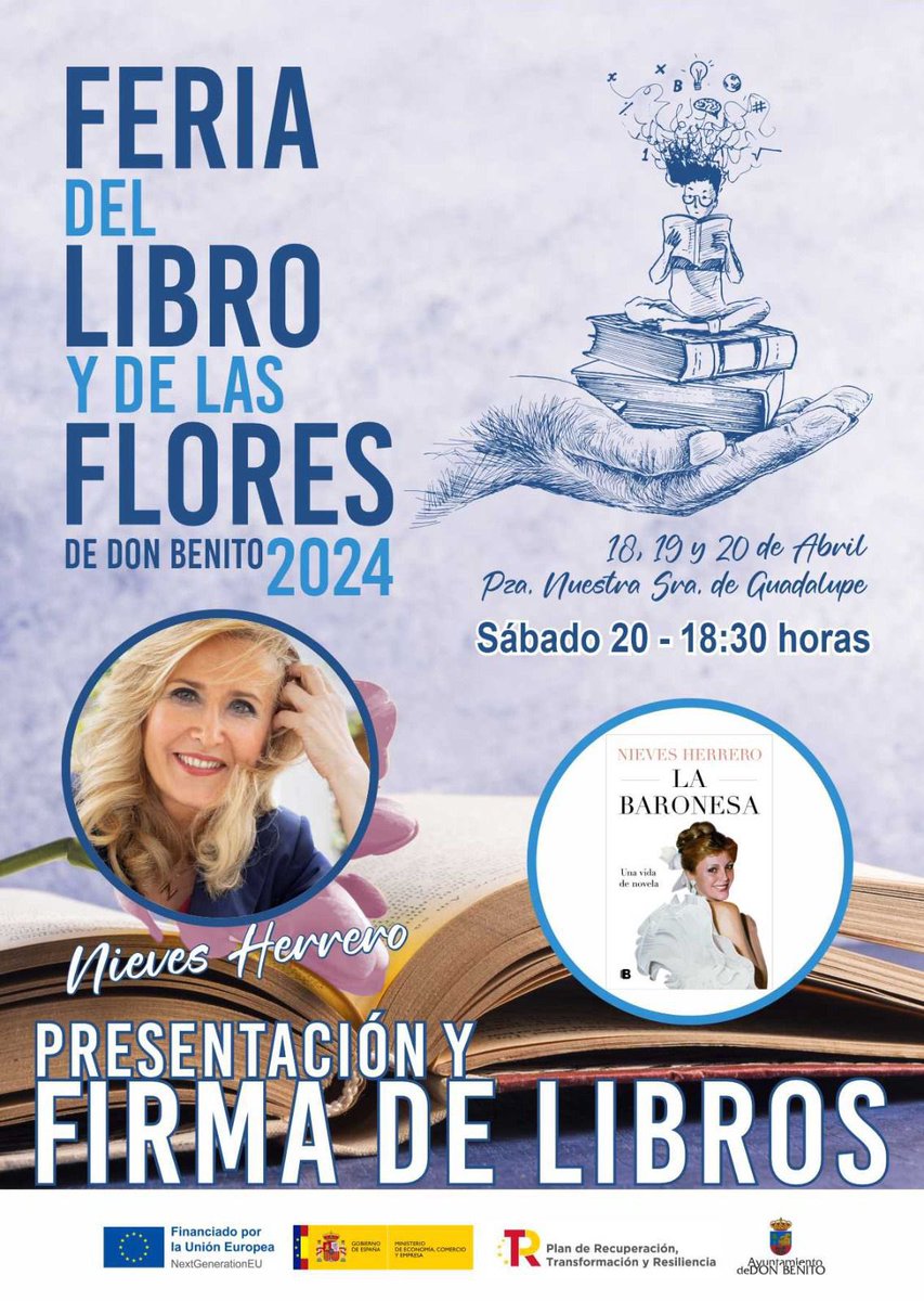 Si estáis por Extremadura os espero en La #FeriaDelLibroDeLasFlores el sábado 20 de abril! Con mi novela #LaBaronesa.