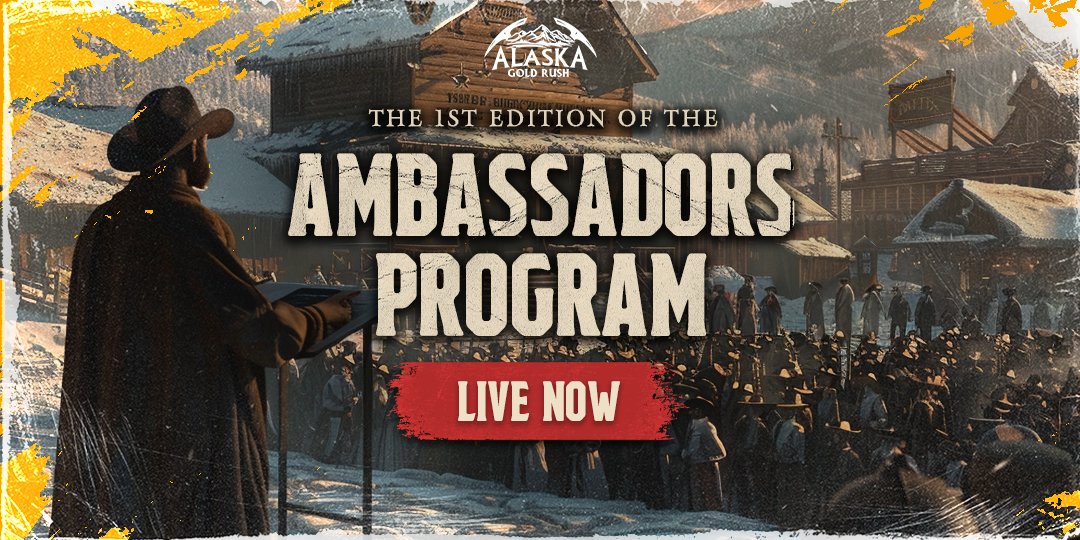 A quick reminder that the #AlaskaGoldRush Ambassador Program is still goin' strong! 🤠 Don't miss yer chance to join the ranks and become an Alaskan Hero! Join us as Ambassadors & Community Ambassadors to help us spread message about $CARAT and connect us with people in the