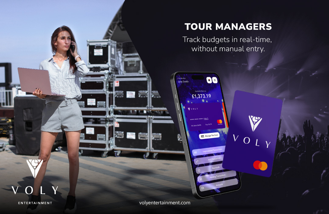 With the right financial management software, Tour Managers can track budgets in real-time, using the Voly Entertainment mobile app and pre-paid card.  
Book a demo! volyentertainment.com/tour-managers
#Entertainment #music #musicindustry #musicindustrynews #musicmanagement #musicbusiness