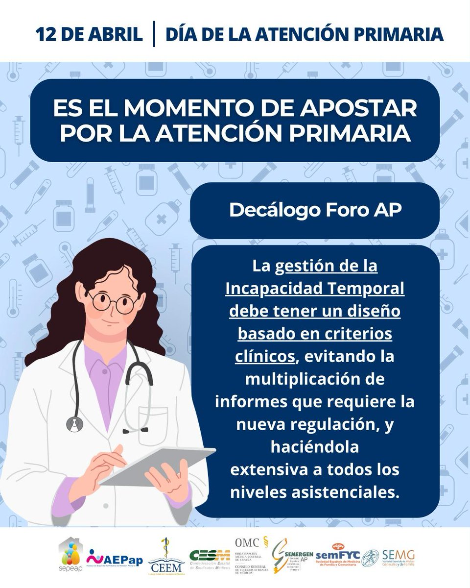 1⃣2⃣de abril 🩺Día de la #AtenciónPrimaria