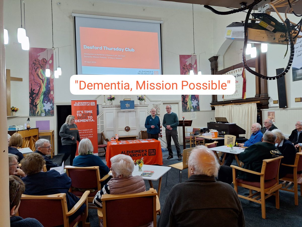 I had the nicest evening yesterday, presenting at the Desford Thursday Club alongside @AlzResearchUK about 'Dementia, Mission Possible' - great discussion and community! Thanks to MP Luke Evans for being there too