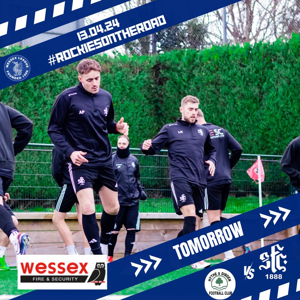 𝗧𝗼𝗺𝗼𝗿𝗿𝗼𝘄 | ⏭️ @HytheDibdenFC #RockiesontheRoad We travel to Hythe & Dibden in the @WessexLeague With every point vital in these final games, come along and get behind the lads! 🪨⚽️ ⭐️Away Sponsors: Wessex Fire & Security⭐️ wessexgroup.co.uk/wessex-fire-an… 🕘 3.00pm 🏆…