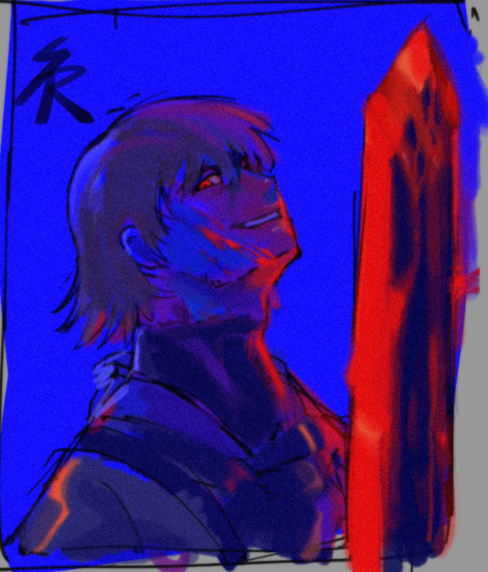 RyougiSarah's tweet photo. Sketch of #caim #Drakengard https://t.co/XSEkyKU37U