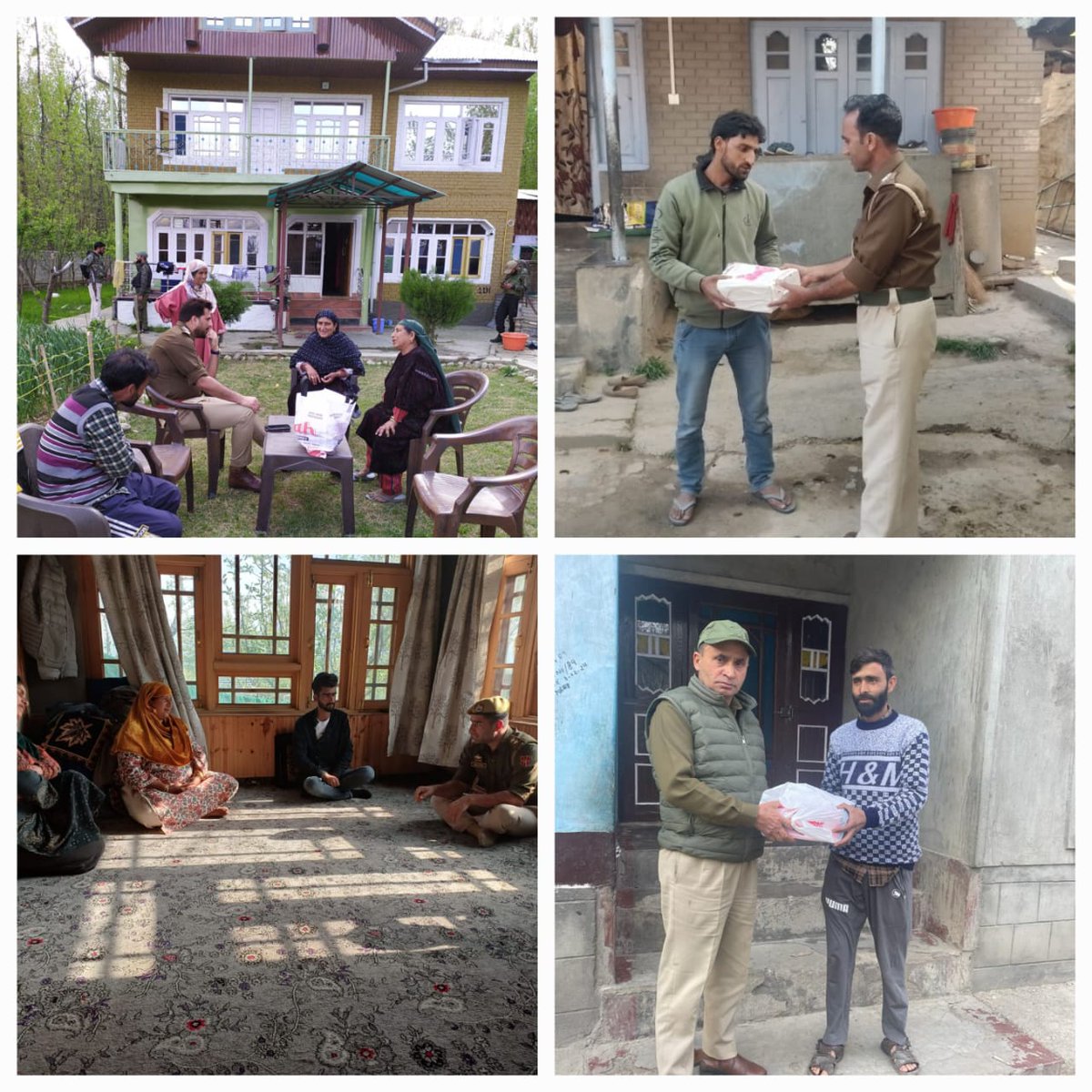 In order to express solidarity and perceive the well-being of the families of Police Martyrs during Eid Anantnag Police visited families of Police Martyrs and distributed Bakery & sweets as a heartfelt gesture of solidarity and compassion . @JmuKmrPolice @KashmirPolice