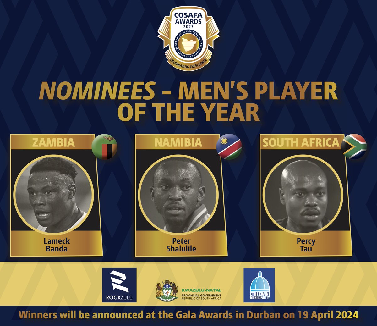 The nominees for the category of the Men’s Player of the Year at the inaugural 2023 #COSAFAAwards have been unveiled. The winner will be announced at a gala awards ceremony. Read more: tinyurl.com/vatv29vk