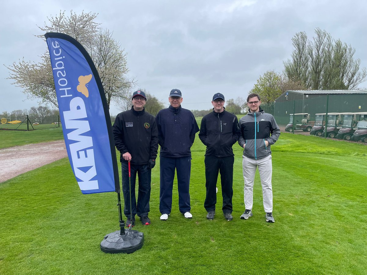 HewettBiz's tweet photo. Rain or shine, the team at Hewett Recruitment and Robert Elliot from @HW_Chamber had a great day at the @KEMPHospice Masters Golf Day at @OmbersleyGolf. Despite the weather, spirits were high as we teed off and connected with fellow competitors.
#TeamHewett #GolfDayFun https://t.co/p3eObY2PmP