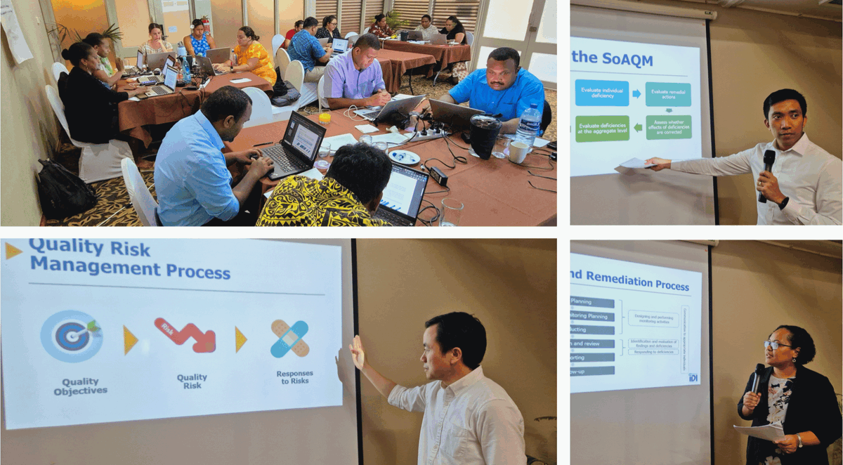 INTOSAI_IDI's tweet image. IDI &amp;amp; PASAI Secretariat unite to launch IDI’s #SoAQM pilot across the @PASAI_HQ with a collaborative regional strategy. SAIs from Cook Islands, Fiji, Samoa, Marshall Islands, Tuvalu, &amp;amp; Vanuatu are on board. Explore IDI’s SoAQM at ➡️ ecs.page.link/nkWvJ 
 #PASAI #IDI #SAIs