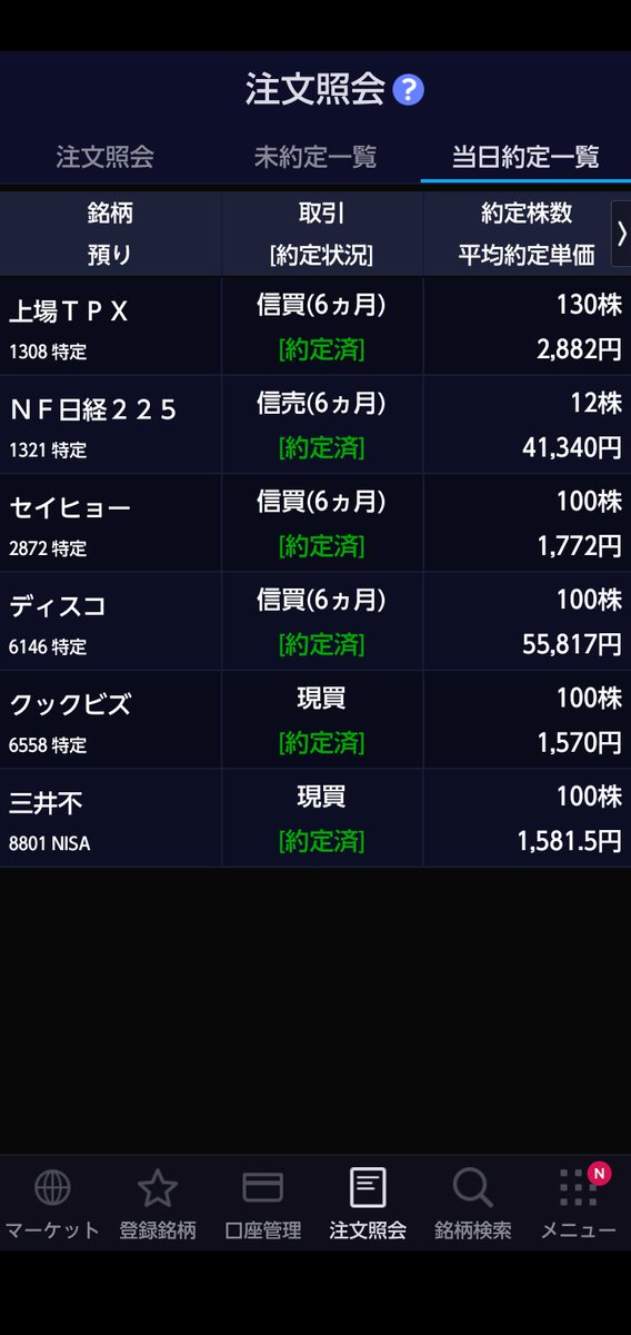 昨日の分は修正入りました。
本日改めて20万プラスの含み益

三井不動産が朝イチで安く買えました。
あとどでかい株を信用買いしてしまった。
守備力ダウン

紹介コード【cedM】
kaview.jp
#カビュウ