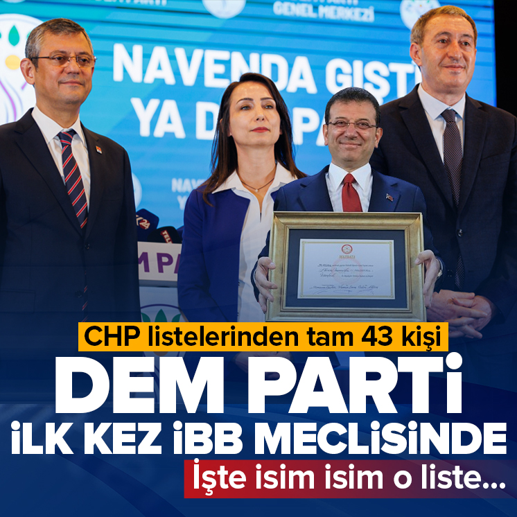 CHP listelerinden seçime giren 43 DEM Partili Meclis üyesi oldu: DEM Parti ilk kez İBB'de temsil edilecek...
ahaber.im/dbnjnm_smt