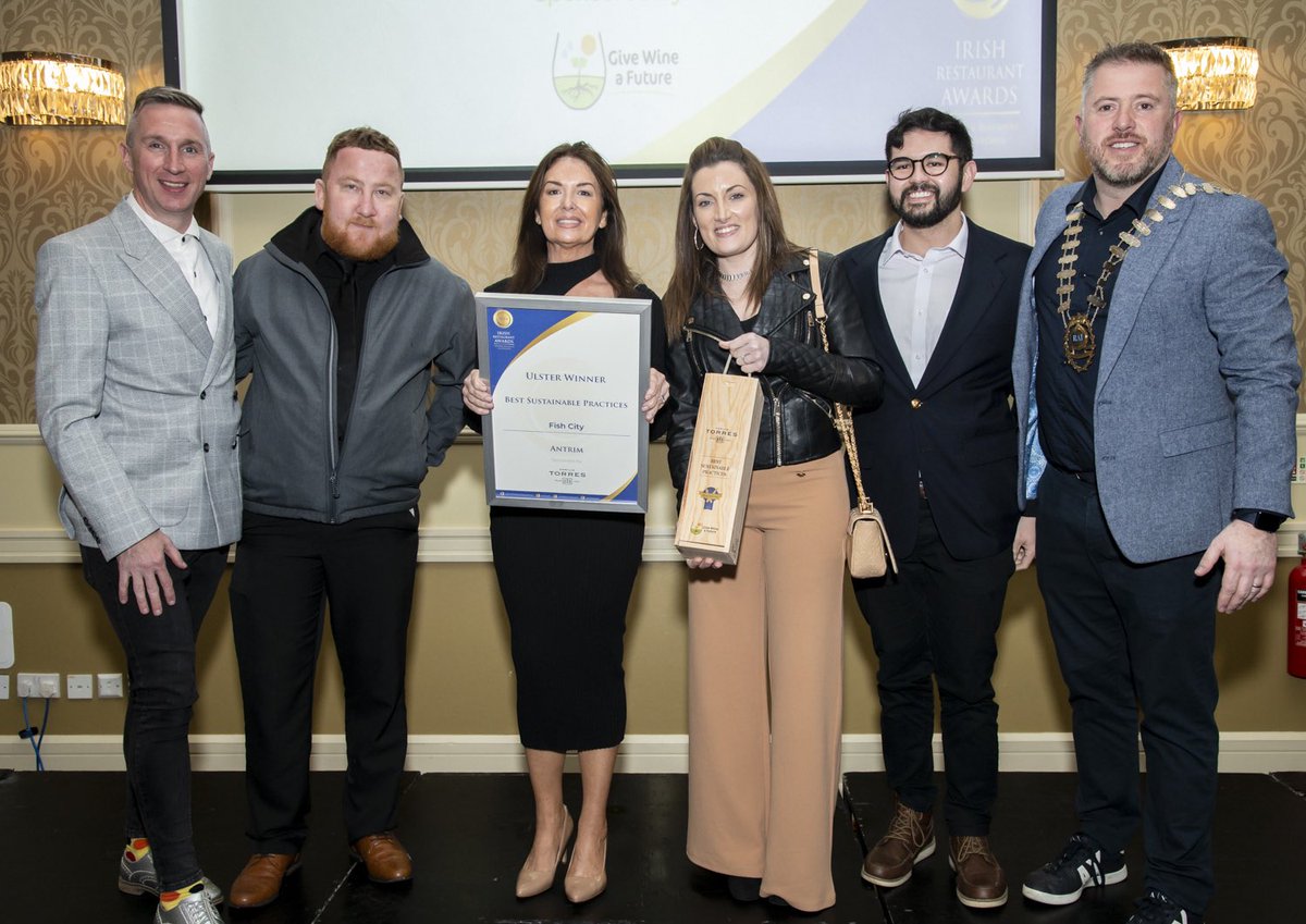 Delighted that Richard and the NI Wine team showcased our portfolio at the Ulster Regional Awards, sponsoring the 'Best Sustainable Practice' category. Congrats to all nominees and winners! A great platform to advance our 'Give Wine A Future' initiative in Northern Ireland.
