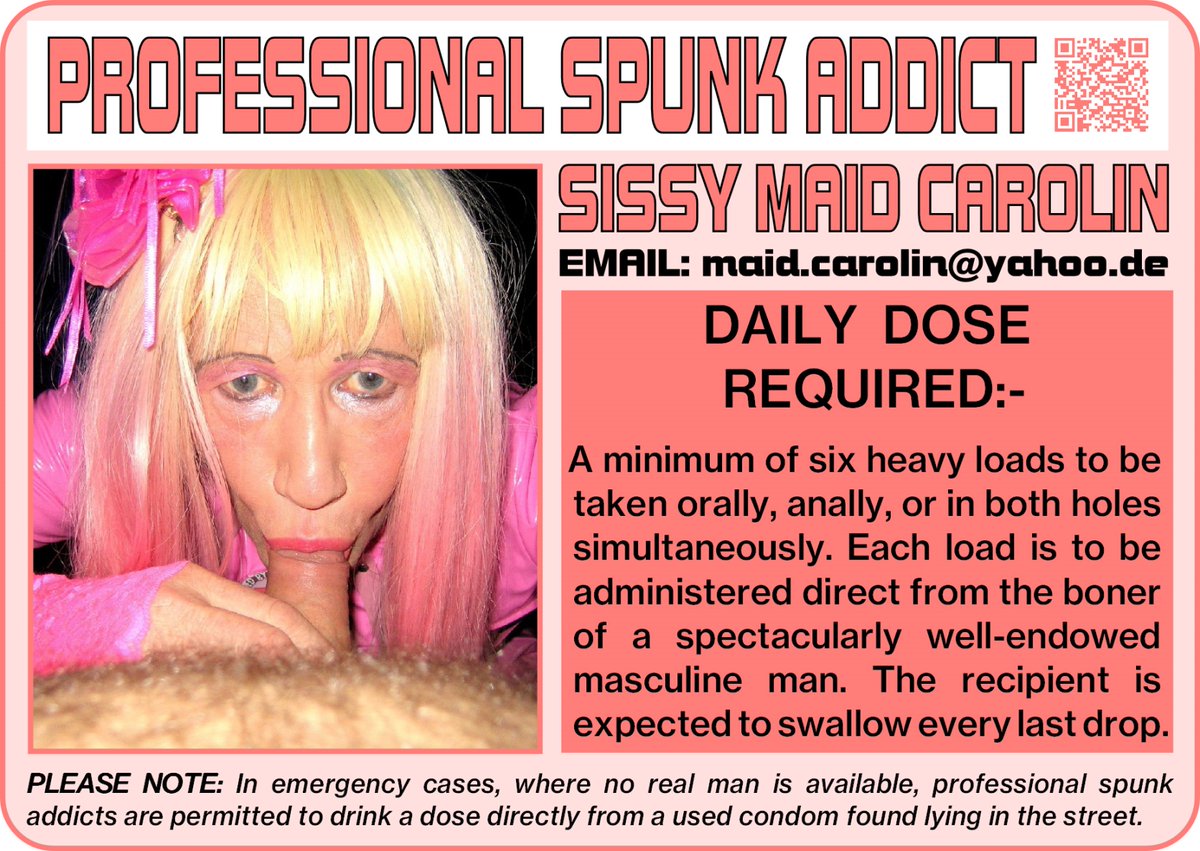 The trouble with spunk, @thesissycarolin, is that once you've got the taste for it, you'll never be able to go back to pussy again - strict-mistress.co.uk/sissy-maid-car…