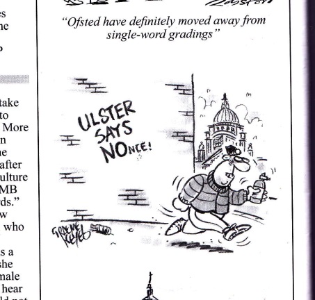 What is this Graeme Keyes cartoon in the current edition of Private Eye about? Since Main Media isn't reporting the alleged victims of Jeffrey Donaldson, on charges which he denies, are or were children, who can say...