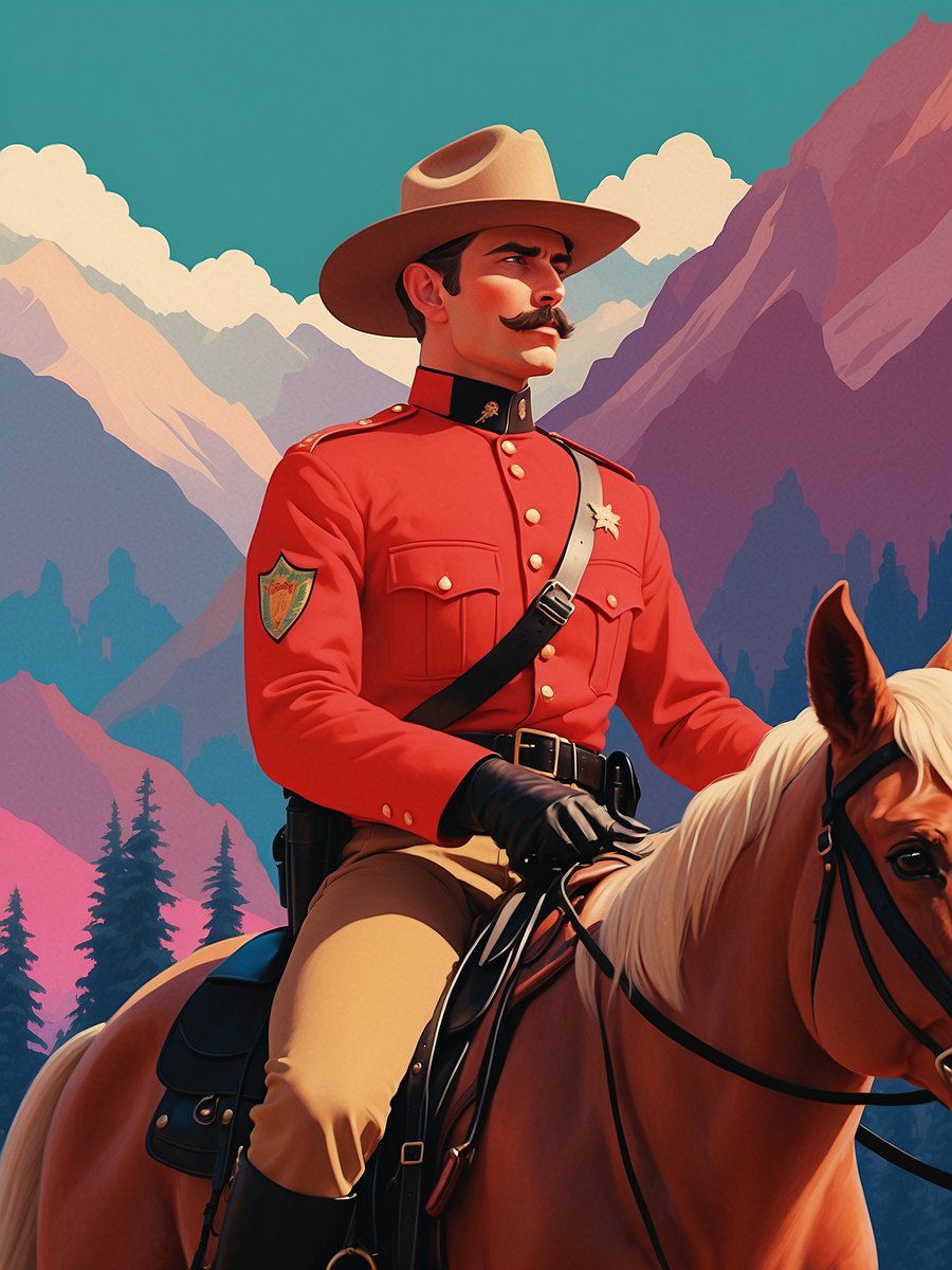 @PastElle_XO I used queercore, rainbowcore, rangercore in a prompt about a Canadian Mountie.