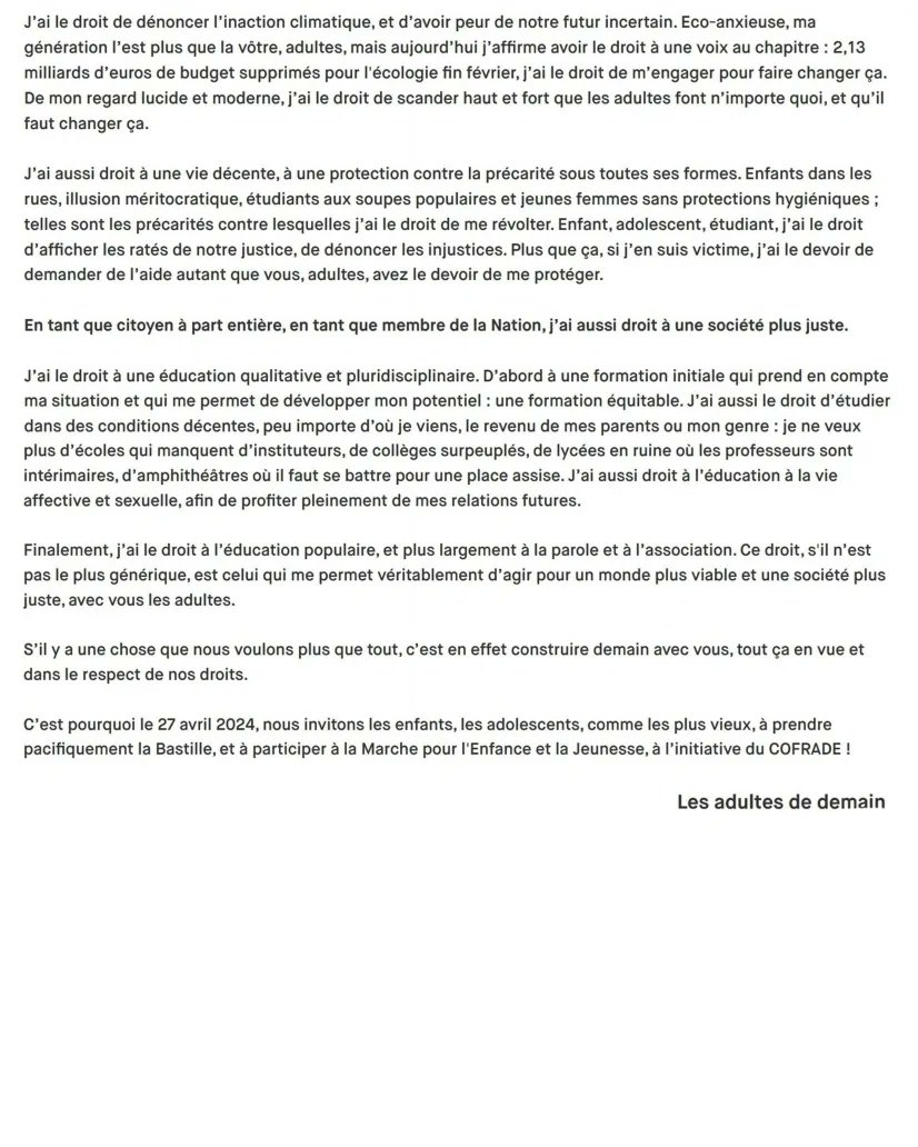 MEJ - Marche pour l'Enfance et la Jeunesse tweet media