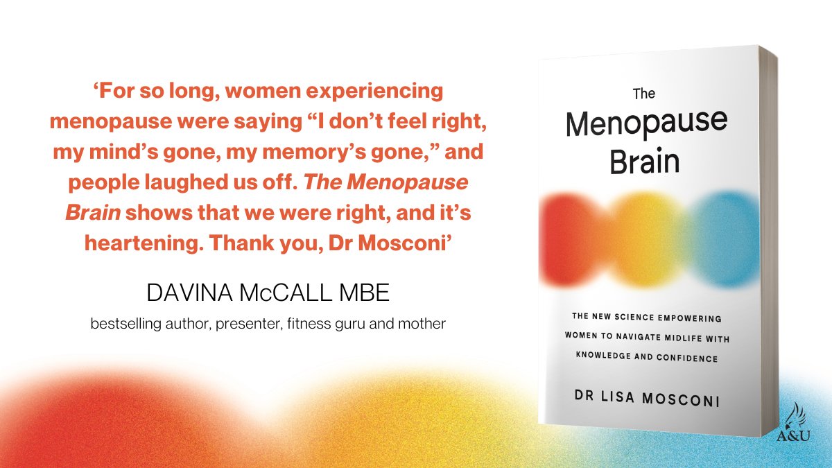 'Thank you, Dr Mosconi' @ThisisDavina The instant Sunday Times bestseller #TheMenopauseBrain @dr_mosconi, out now from all good bookshops and online. Amazon: amzn.to/42306vu Waterstones: tidd.ly/424G5o9 Bookshop: uk.bookshop.org/a/111/97818389…