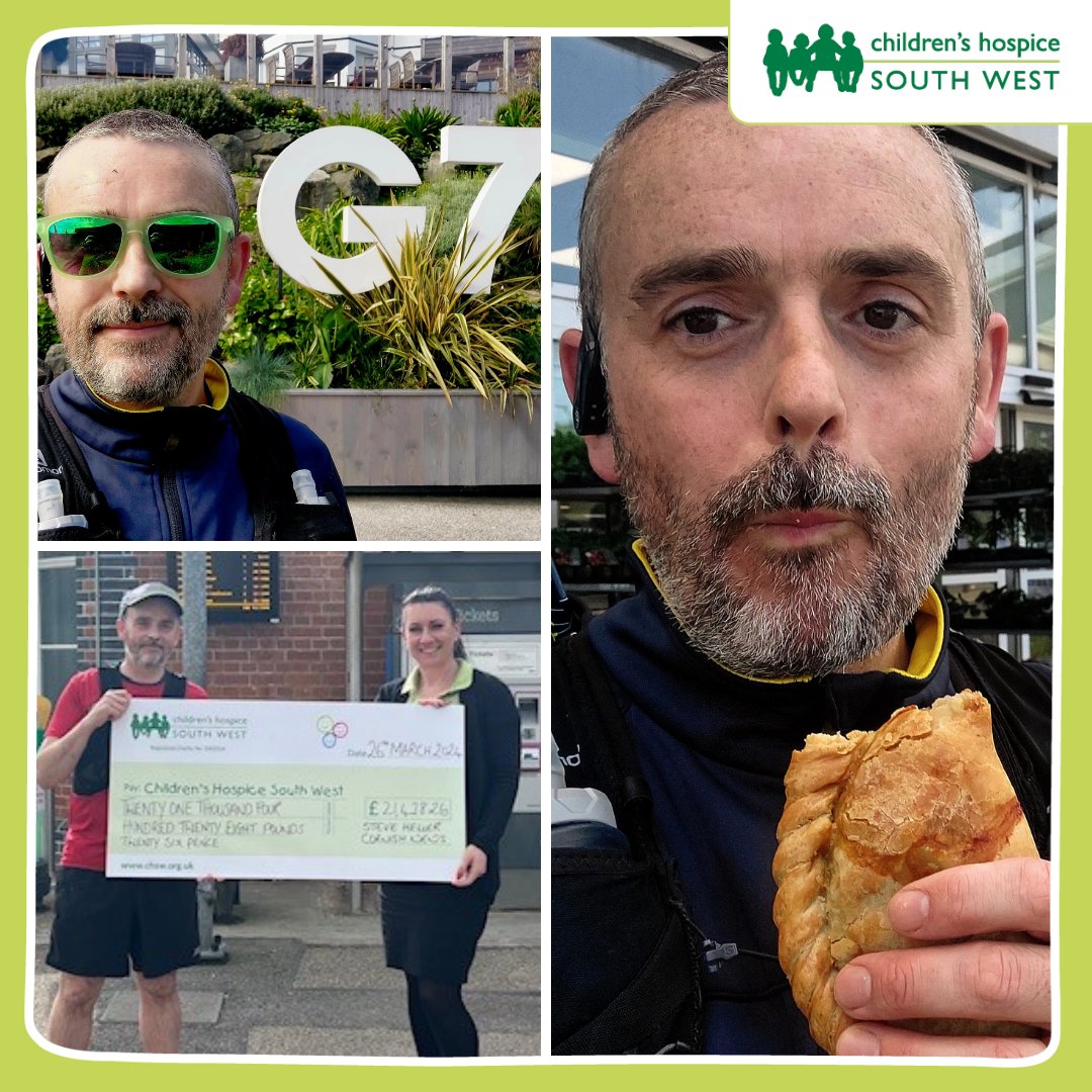 Shout out to Camborne's Steve Heller for swapping alcohol for running and raising over £21,000 for CHSW since 2018 by taking part in various marathons and ultra-marathons of up to 100 miles each😲👏 You can read Steve's story here➡️ chsw.org.uk/news/steve-rai…