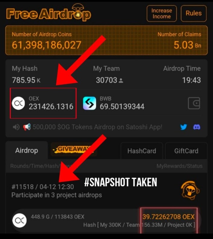 Satoshi App ( CORE + OEX ) tweet media
