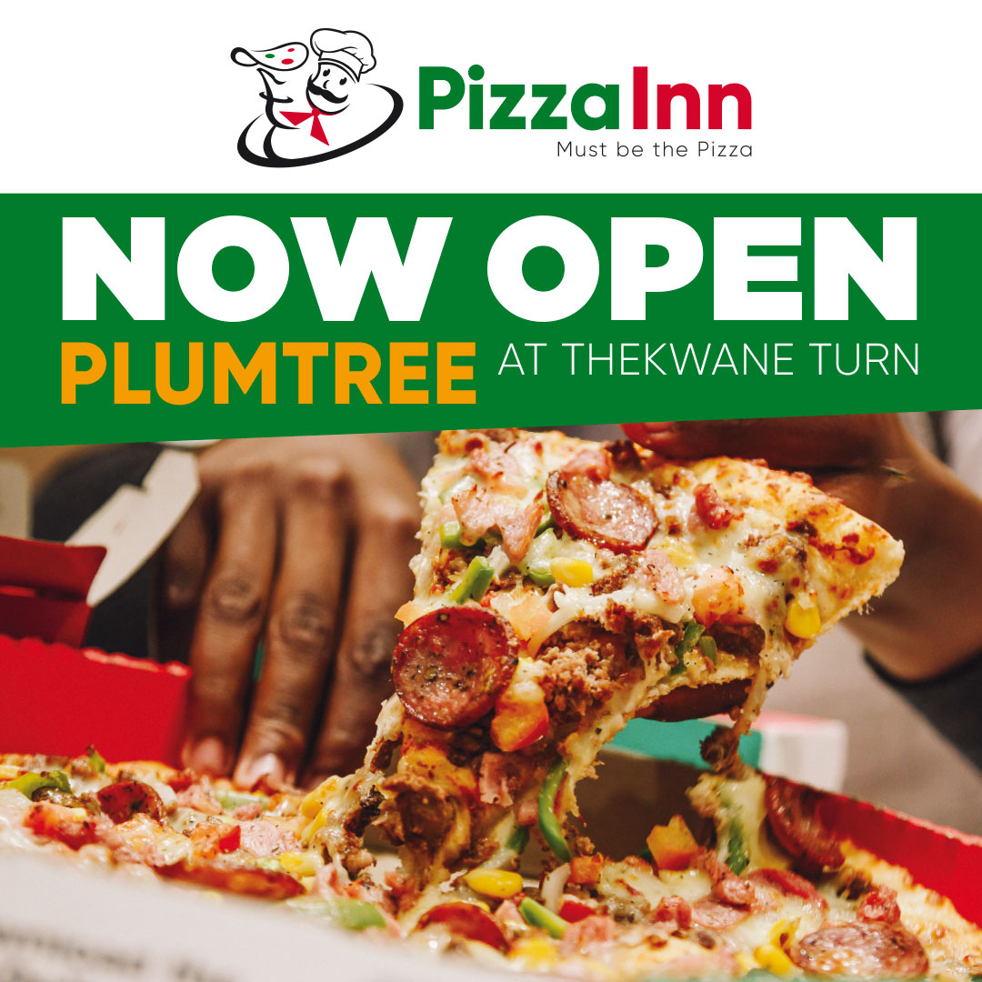 Your wait is over, Plumtree! Pizza Inn is here to satisfy your pizza cravings. Visit our newest location at Thekwane turn and indulge in cheesy goodness. 🧀🍕

#NowOpen #PizzaInn #Plumtree #MustBeThePizza