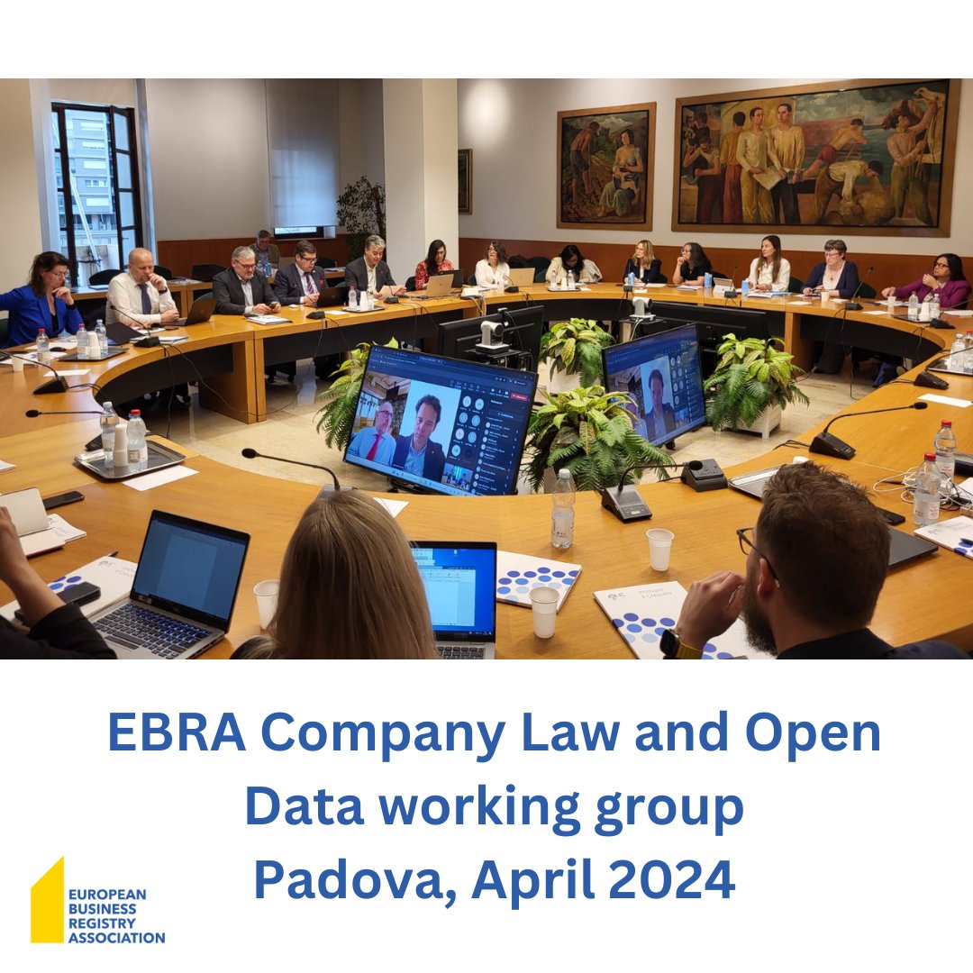 ⚖ Yesterday, the #EBRA #CompanyLaw and Open Data working group met in Padova, Italy at the Chambers of Commerce. 

The meeting was hosted by @infocamere  with organisational support from @MarcoVianello9. Dennis Doorakkers and Willo Eurlings chaired the meeting @KVK_NL.