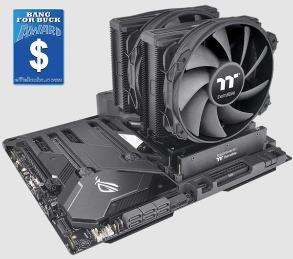 We are happy to hear that eTeknix.com enjoys our Toughair 710 CPU Cooler and gives it a Bang for Buck Award! Full review: reurl.cc/67prDd #Thermaltake #aircooler #custompc #cooling #pcgaming
