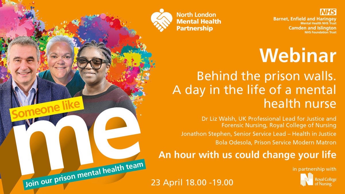 Have you signed up to our webinar to hear about a day in the life of a prison mental health nurse? @drLizWalsh will be joined by other experts to discuss what it's like to work in a prison, why the role is important and how to find vacancies. Register➡️bit.ly/3Tjzjs8