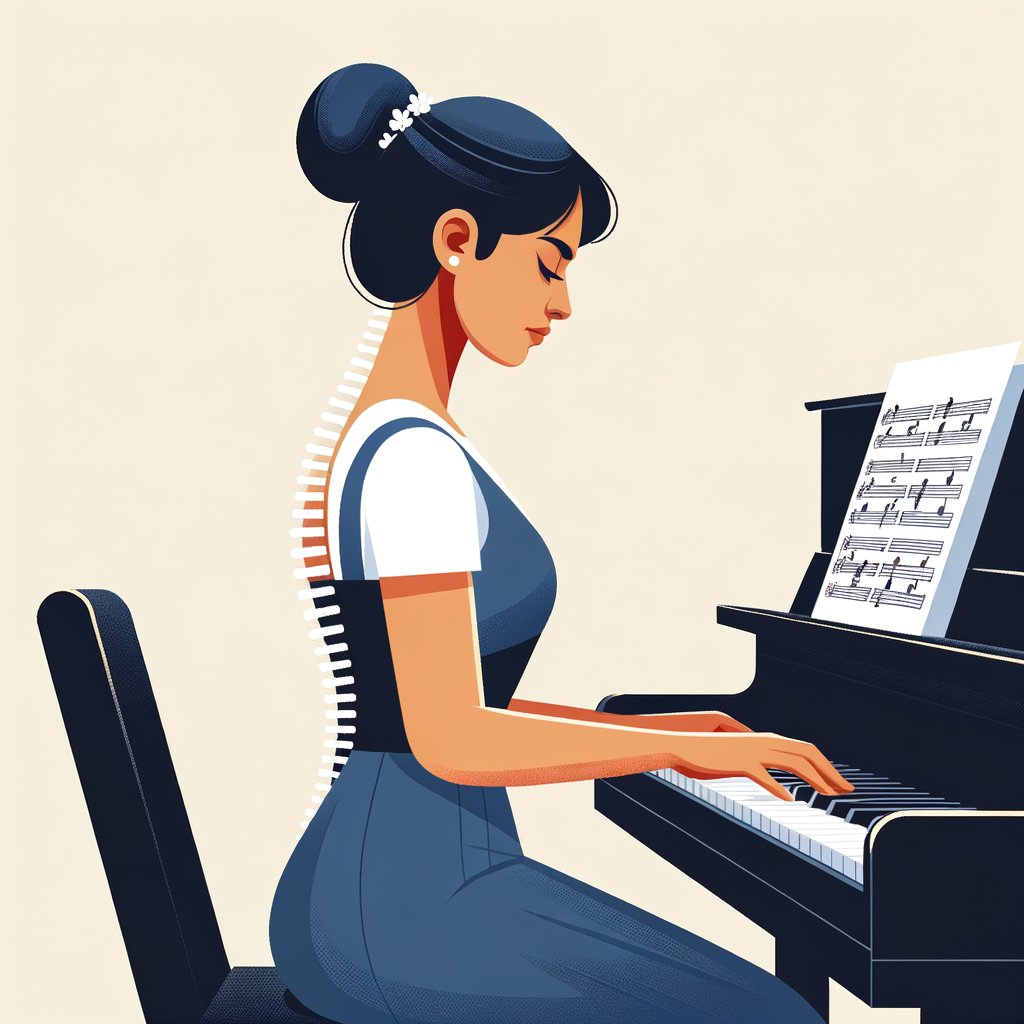 Avoid slouching or leaning too far forward while playing piano to maintain optimal spinal alignment. Learn more at skool.com/spm #SpinalHealth #PianoPosture #DailyTips #PianoTutorial #PianoLessons #PianoCover