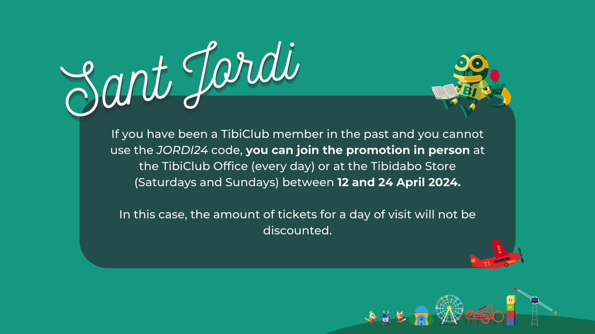 👀 Informative note about the promotion for people who have already been part of the TibiClub in the past. More information 👉 tibidabo.cat/en/news/promot…