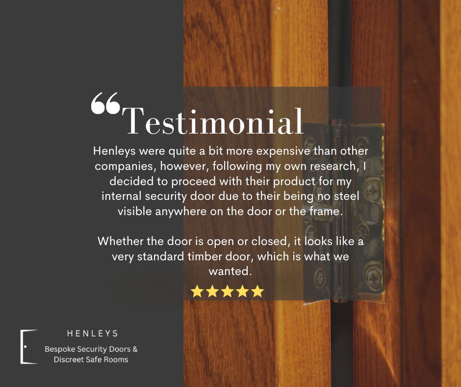 Another lovely client testimonial this time focusing on our favourite USP - No steel on show 🚪

#security #securitydoor #safe #saferoom #saferoomdoor #friends #family #home #safety