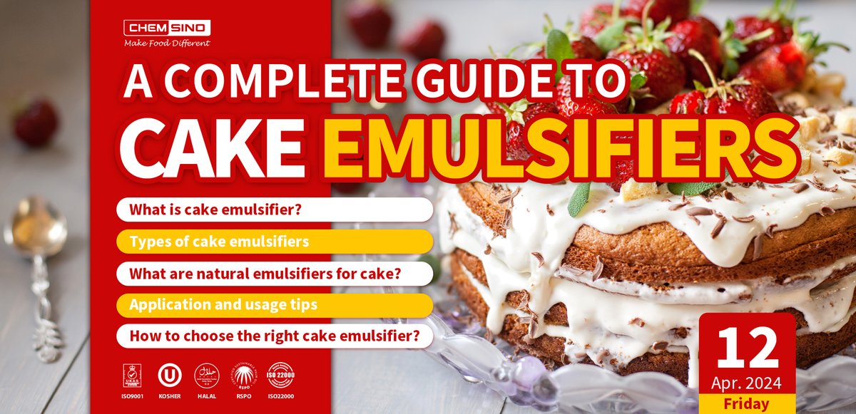 #Foodscience: A Complete Guide to Cake Emulsifiers! 🍰 
#CakeEmulsifiers #BakingPerfection #EmulsifierSupplier
For more reference 👉cnchemsino.com/blog/a-complet…