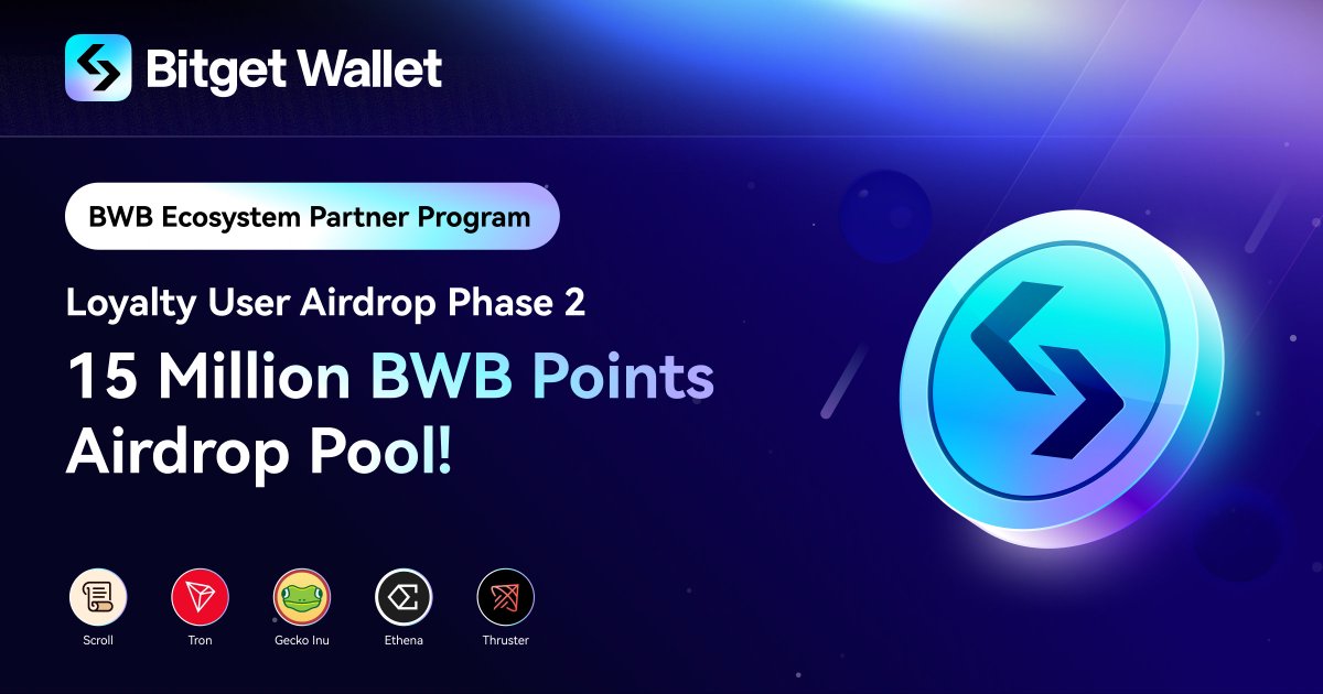 🎉 The second phase of the BWB Ecosystem Partner Program's exclusive loyal user airdrop is officially live!

This time, we've teamed up with 5 outstanding project partners:
@Scroll_ZKP @trondao @ethena_labs @ThrusterFi @GeckoInuAvax 

Check now if you're on the airdrop reward…