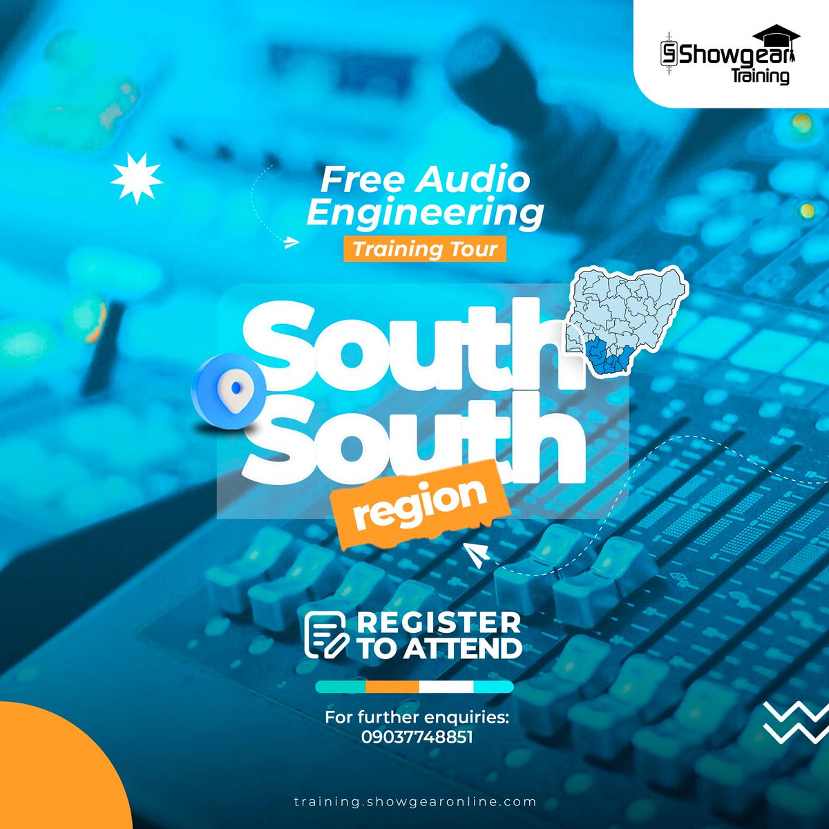 showgearonline's tweet photo. Exciting news 💃💃

Our Free Audio Engineering Training is coming to the South South region, covering Akwa Ibom, Bayelsa, Cross River, Delta, Edo, and Rivers states. Don't miss out.
CLICK THE LINK  TO REGISTER
https://t.co/zyxPojg0up

#Showgear Dunsin Oyekan #Naira #opay https://t.co/sQaF3orUju