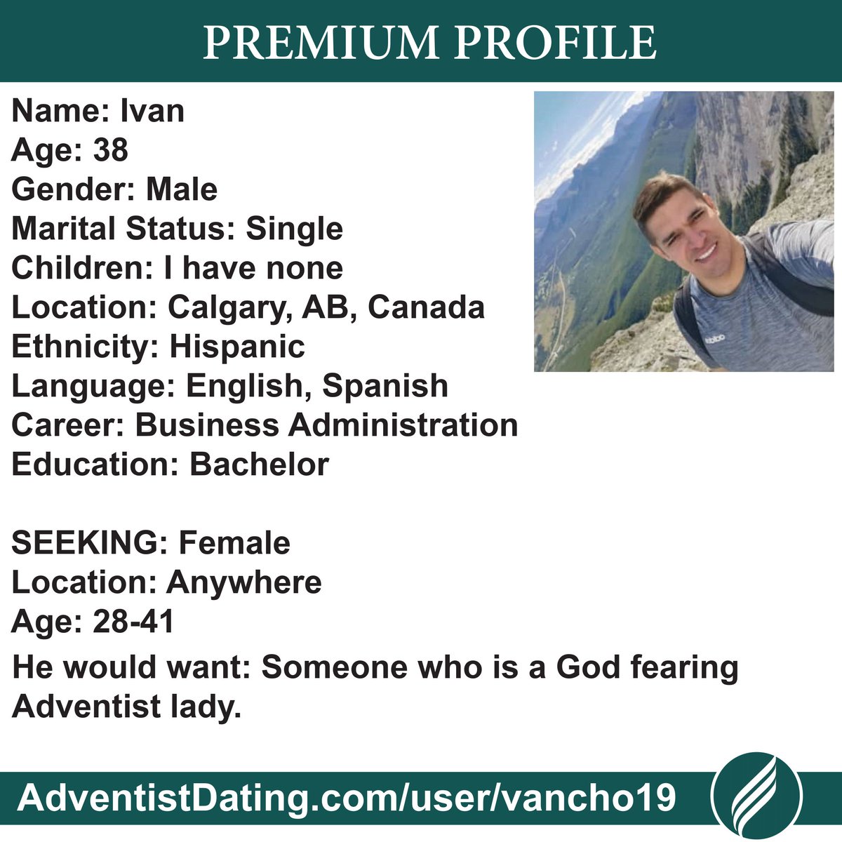 We want you to find a compatible Adventist Spouse adventistdating.com and establish an Adventist home to witness for Christ. We now serve Adventists  front over 179 countries.
#SDA #adventist #sdachurch #AdventistDating  #Adventistsingle user/vancho19
