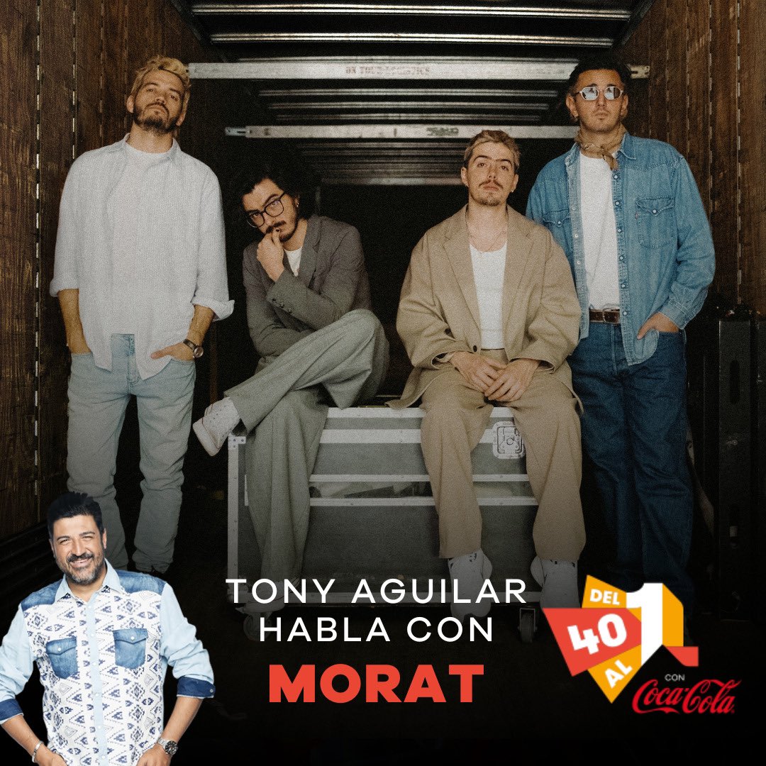 Nuestros invitados de mañana sábado en @Del40al1_es serán los parceros @MoratBanda que nos darán su VOTO VIP y nos contarán cómo se preparan para su gira LOS ESTADIOS 🏟️ 2024!!! Son candidatos con FALTAS TÚ. #Del40al1CocaCola