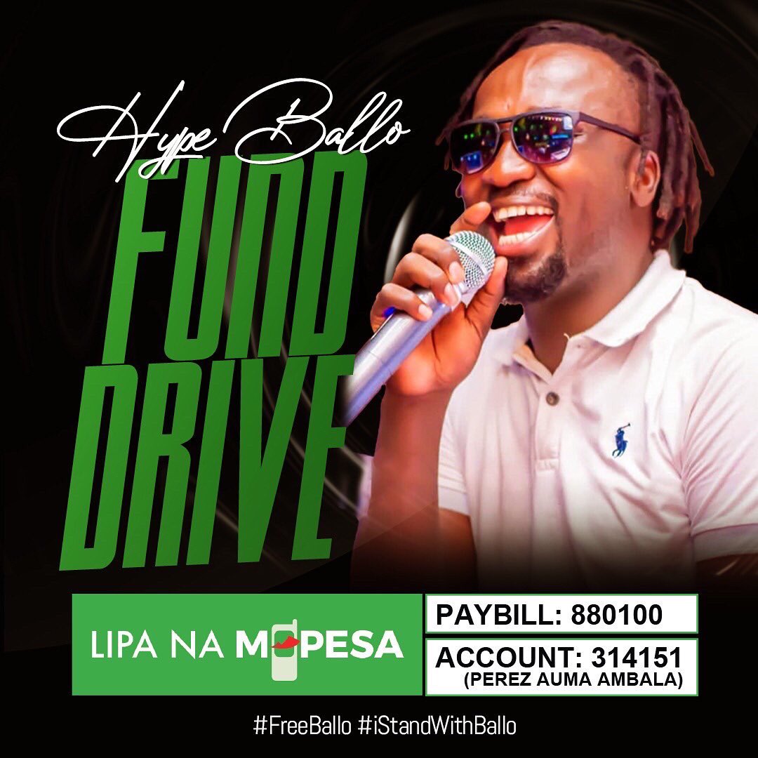 The past 2 week have been such a difficult time for Ballo and us his community and we want to call up on you our friends to support us and stand with Ballo, with the ongoing case. 

How to Support:
Mpesa Paybill: 880100
Account No: 314151 (Perez Auma Ambala)

#FreedomForBallo