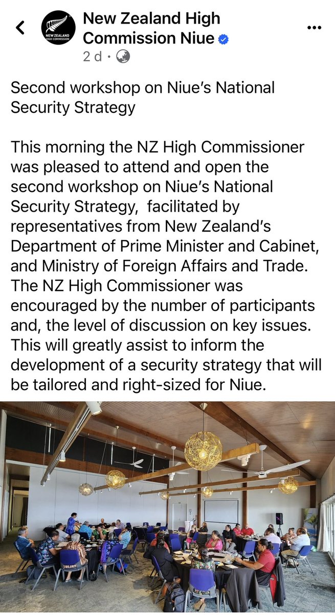 Niue developing a National Security Strategy.