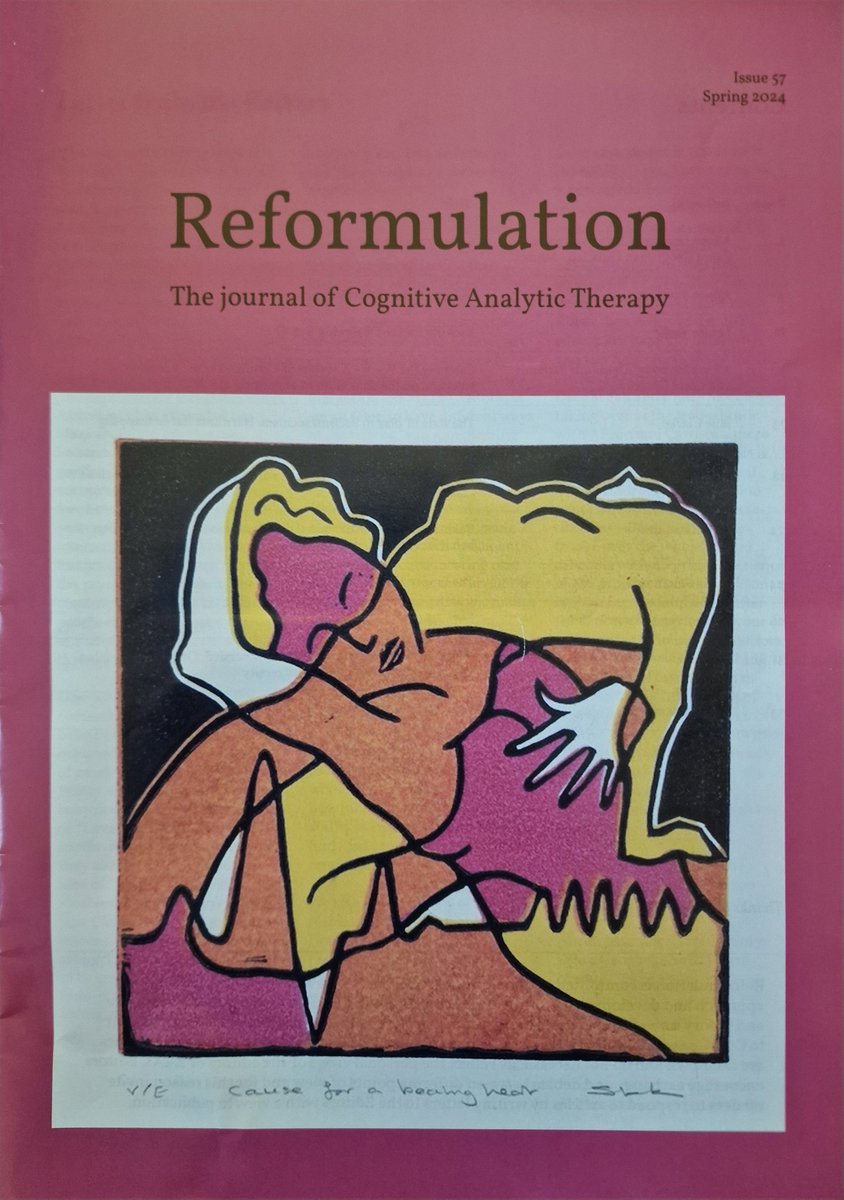 What a treat for the weekend 😌 .... Big thanks to all involved in pulling together the latest issue of #reformulation @AlisonJenaway @Assoc_CAT @CatalyseC @CATScotland1 @YouthCAT1 @ICATA7 @cfuturestherapy @Clive_Turpin @AngelaCoshland @HartleySamantha @psicopeix @PieroVerani