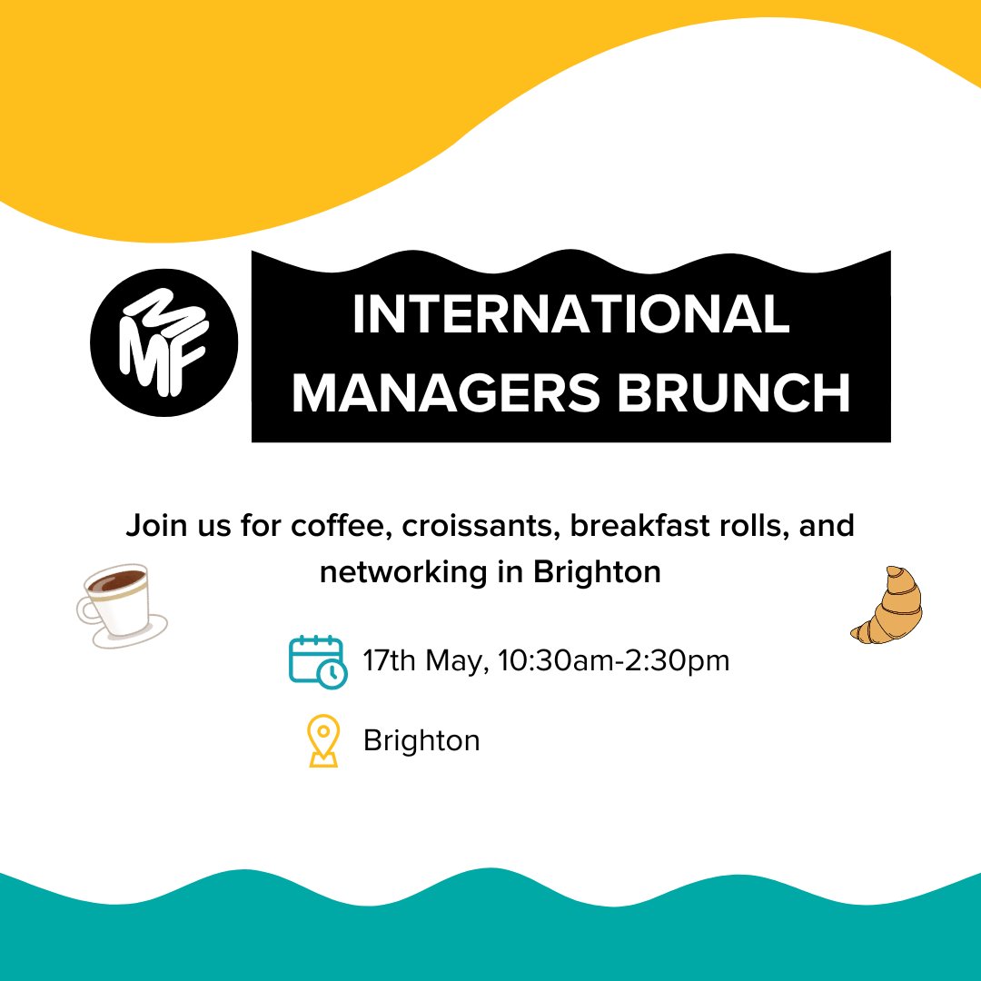 ☕️Our annual international managers brunch taking place during the week of The Great Escape in Brighton will be returning on Friday, 17th May! Join us for coffee, croissants, breakfast rolls, and networking in sunny Brighton. 🔗RSVP themmf.net/events/?search…