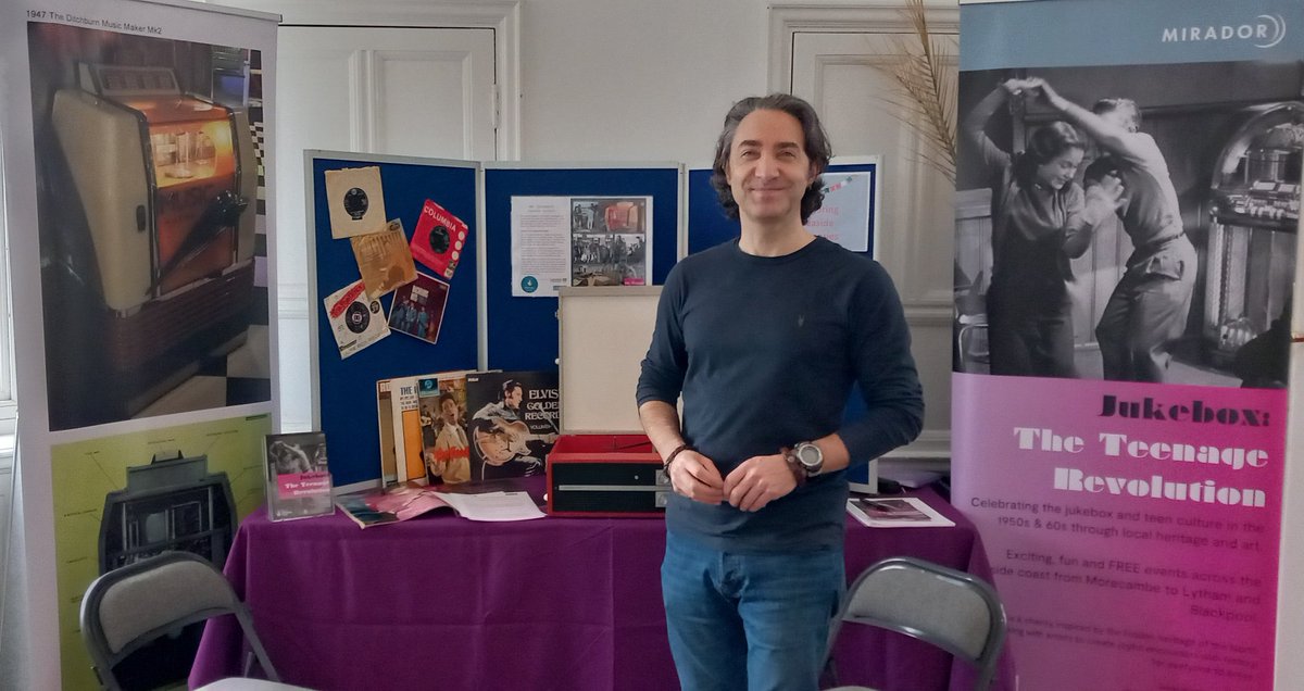 sjf40's tweet photo. All set up and rockin' & rollin' at @The_Storey for @CampusintheCity today with @Miradorarts info, music and memorabilia... #JukeboxTheTeenageRevolution @LancasterUniLib #oralhistory
Music playing and some banter, pop in and say hi... The Music Room (obviously) in #TheStorey https://t.co/AASf1UVu0C