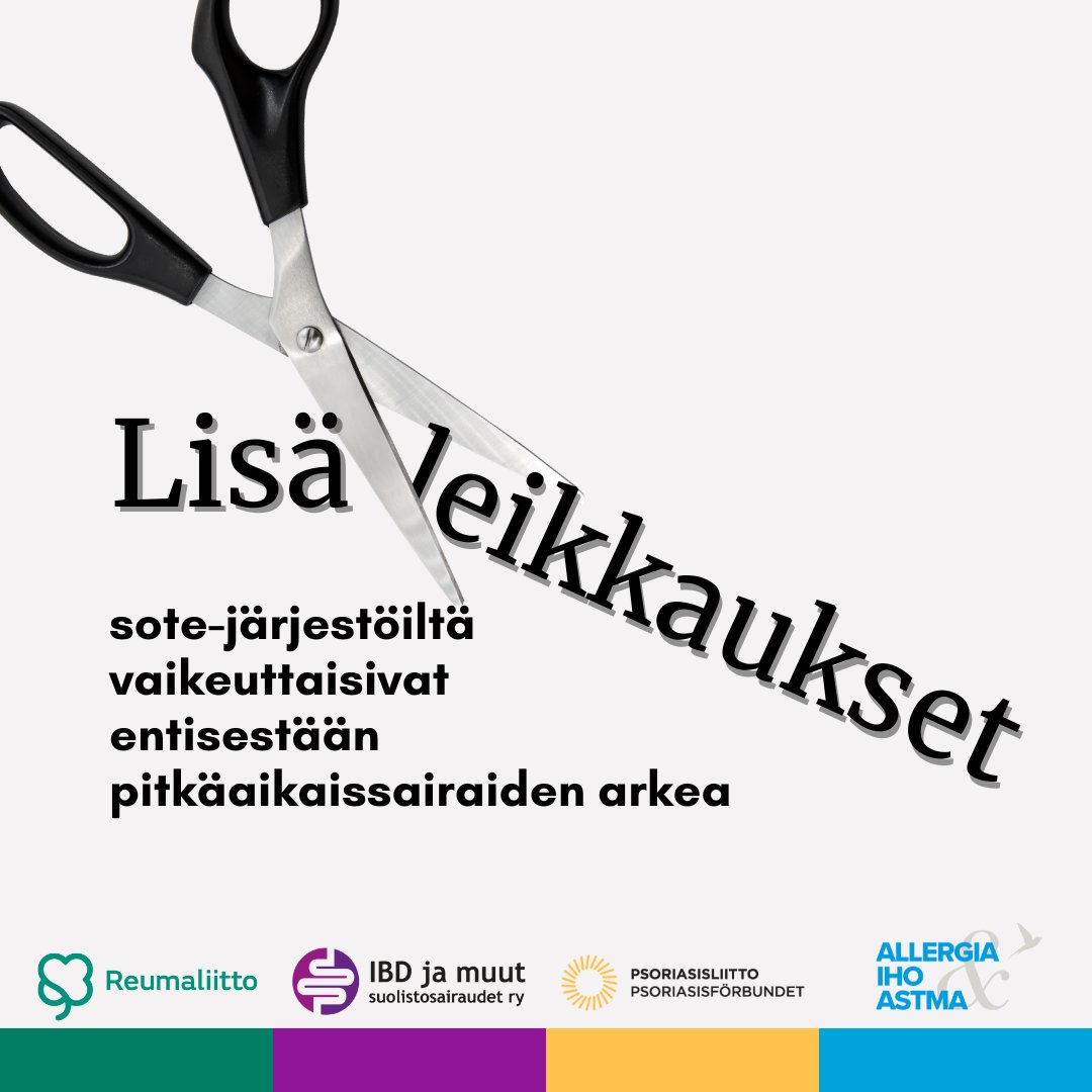 Nyt ei ole aika leikata lisää sote-järjestöjen työstä sairastavien ihmisten tukemiseksi. Järjestöt vaativat hallitusta pitämään kiinni parlamentaarisesta sovusta, jossa päätettiin rahoituksen tasosta 2026 asti. 👉 allergia.fi/uutiset/lisale… #kehysriihi #leikkaukset #SoteJärjestöt