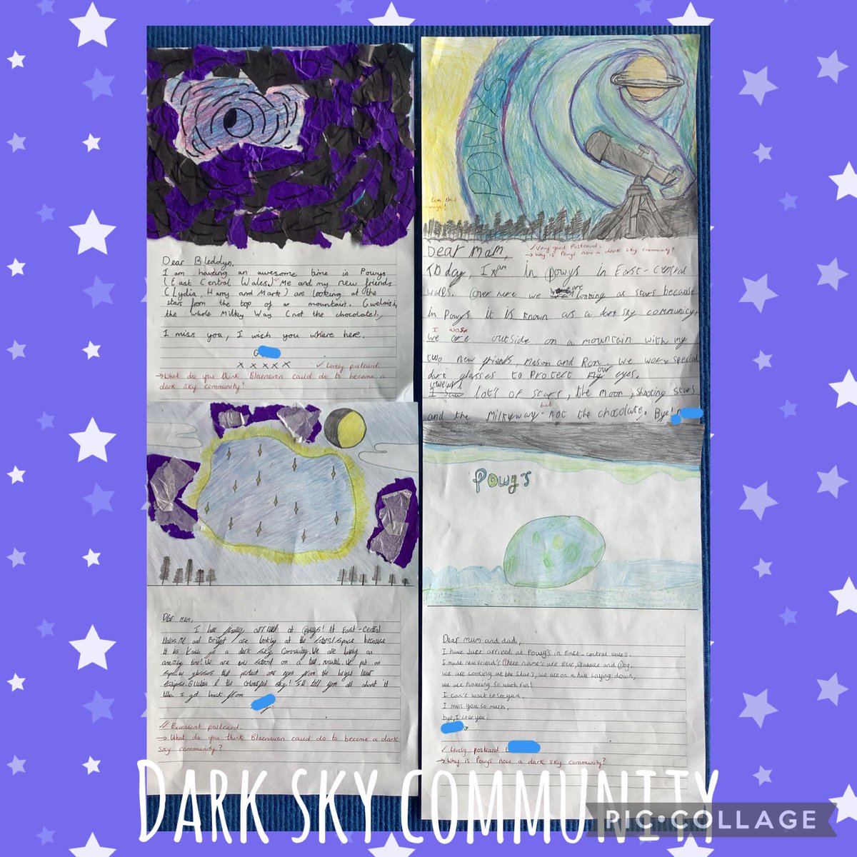 Year 5 pupils in Ty Godwith have enjoyed looking into their new topic and exploring space. This week they have looked at Powys, our very own dark sky community. #wales #ethicallyinformed