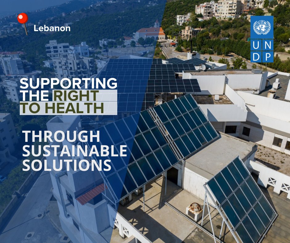 Supporting the right to #health through sustainable solutions ☀️💡🚑

We provided 15 public hospitals across #Lebanon w/ :
✔️Solar photovoltaic systems
✔️Solar hot water systems
✔️LED lighting fixtures
✔️Management systems to increase #EnergyEfficiency

#HealthForAll 
@KfW_FZ_int