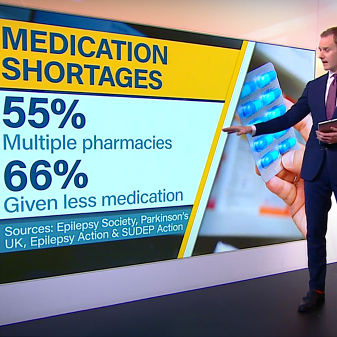 Data collected with other health charities show that drug shortages are putting the health of people with #epilepsy and #Parkinsons at risk. @DHSCgovuk needs to step up, and fix supply chain issues. Read our full press release here: epilepsysociety.org.uk/news/charities… @VictoriaAtkins